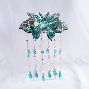 HXN-029 nuovo antico Super immortale cristallo nappa fiocco nodo Clip a molla moda tornante accessori copricapo - Product Image 6