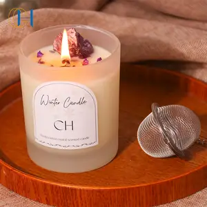 Natural Soy Wax Organic Candle with Imported Cotton Wick Perfect Crystal Scented Candles
