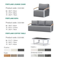 Ensemble de meubles de jardin Express Garden, ensemble de canapés d'extérieur en aluminium, écologique, résistant à la rouille, imperméable, meubles d'extérieur durables