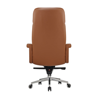 Fauteuil de bureau exécutif traditionnel en cuir à dossier haut, réglable en hauteur, mécanisme multifonctionnel, base en aluminium, PU – Vente en gros