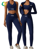Ensemble de yoga personnalisé pour femme – Tenue de sport sans couture taille haute, soutien-gorge de fitness, haut moulant et pantalon décontracté pour l'entraînement