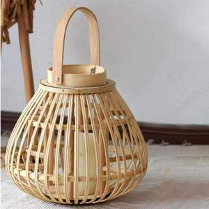 Nueva Linterna de Bambú Natural Hecha a Mano, Lámpara de Bambú con Asas, al Precio de Fábrica, Linterna Decorativa, Lámpara - Product Image 3