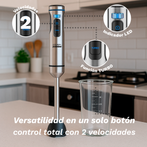Frullatore a immersione Grunkel 2000W con funzione Turbo e bicchiere da 800 ml per frullati e puree - Product Image 6