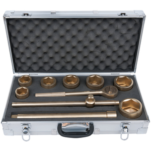 BRONZEplus Juego de Vasos de impacto de 12 piezas Material CRV Acabado cromado con ambas características hexagonales cuadradas Personalización OEM compatible - Product Image 1