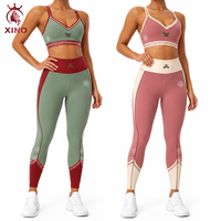 Ensemble de vêtements de sport pour femmes OEM en polyester/nylon, 2 pièces, uni, respirant, extensible dans quatre directions, taille XL, anti-odeur, évacuant la transpiration, séchage rapide