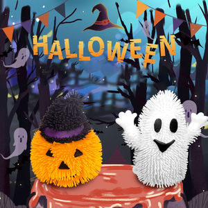 Juguetes de Descompresión de Calabazas Luminosas Blancas de TPR, los Más Populares para Halloween, para Niños y Niñas - Product Image 1