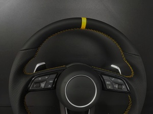 <span class=keywords><strong>Volant</strong></span> sport en cuir personnalisé <span class=keywords><strong>S</strong></span> <span class=keywords><strong>Line</strong></span> à fond plat pour <span class=keywords><strong>Audi</strong></span> A3/A4/A5/A6/Q3/Q5/A8/R8/A7 RS <span class=keywords><strong>S</strong></span> Series avec palettes de changement de vitesse - Product Image 3