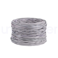 Kabel Ethernet Cat5e/6 Outdoor 305m UTP 24AWG Tembaga Murni Tahan Air Tahan UV Kabel Patch RJ45 Selubung PVC