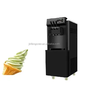 Black 3 Flavor Soft Serve commercial ice cream making machine , korean soft ice cream machine , mini ice cream maker