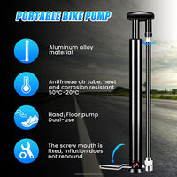 Gonfleur de sol de pompe à air de vélo en aluminium portable personnalisé pour cadre de vélo pompe à air à pédale