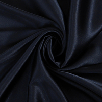 Großhandel 97% Polyester 3% Elasthan Plain Woven elastische Satin Stoff Stretch Seiden glanz Stoff für Schals