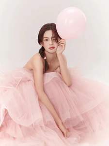 Printemps 2025 photographie <span class=keywords><strong>robe</strong></span> de mariée <span class=keywords><strong>robe</strong></span> de bal longueur au sol col en v dentelle chapelle Train grande taille moderne <span class=keywords><strong>rose</strong></span> série fée - Product Image 5