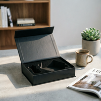 Boîte cadeau de luxe personnalisée pour parfum, en carton rigide noir, avec fermeture magnétique, forme sur mesure