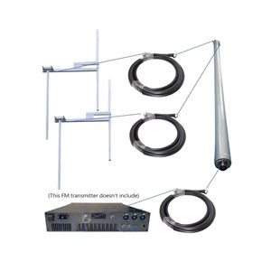 Antenne dipolaire à 2 baies, antenne émettrice FM haute puissance 1000W avec câble d'alimentation 1/2'', répartiteur de puissance - Product Image 1