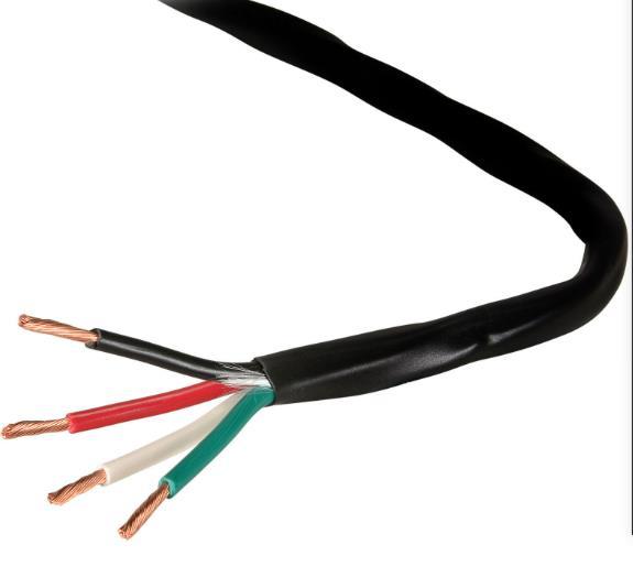 OEM Audio Cable 16 AWG 2/4 Cores Stranded Bare Copper Conductor RoHS Speaker Cable