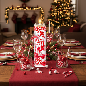 120 pièces de décorations flottantes pour vase de Noël, cannes en sucre blanches et rouges, pour centres de table, vaisselle et décorations de fête - Product Image 3