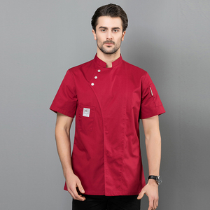 Uniformes de chef pour hommes, chemise de cuisinier, blouse, veste de travail de cuisine de restaurant, vêtements de travail de <span class=keywords><strong>boulangerie</strong></span>, uniforme respirant, veste de chef serveur - Product Image 4