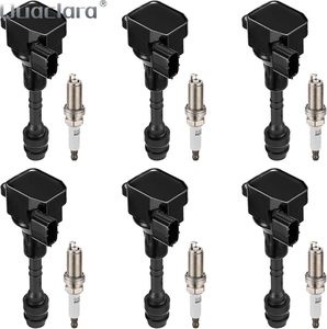 6x Bobines d'allumage en cuivre, bougie d'allumage 3.5 V6 pour Murano Maxima Altima Quest Xterra <span class=keywords><strong>Qashqai</strong></span> 2002-2008 22448-8J115 224488J111 - Product Image 1