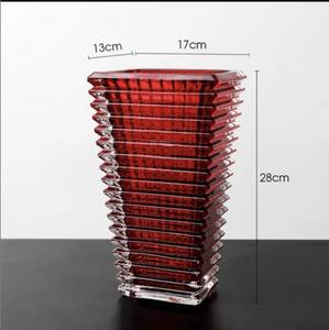 आधुनिक न्यूनतम क्रिस्टल स्ट्रिप्ड ग्लास <span class=keywords><strong>vase</strong></span> शादी घर के सजावट के लिए रंगीन फूल <span class=keywords><strong>vase</strong></span> - Product Image 6