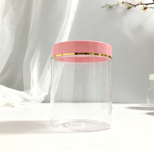 Envase Redondo de Plástico PET Rosa para Crema Cosmética de 300G <span class=keywords><strong>500G</strong></span> para Mascarilla Facial, Champú, Loción, con Tapa de Rosca - Product Image 6