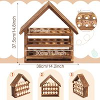 Rustieke acaciahouten ecologische vintage 3-laags verstelbare duurzame eierenopbergrek keukenblad decoratieve displaystandaard