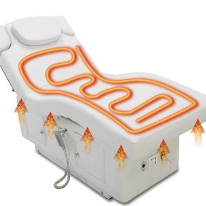 Table de massage électrique à trois moteurs, couleur personnalisable, pour soins du visage et spa, design contemporain, cuir PU chauffant, chambre à coucher - Product Image 6