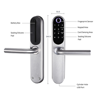 Fabrieksprijs Ip65 Waterdicht Roestvrij Staal Outdoor Vingerafdruk Smart Hotel Deurslot Keyless Tuya Ttlock Smart Lock