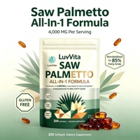 LuvVita Extrait de Palmier Nain en Gélules – Acides Gras Standardisés – Complément Alimentaire Quotidien pour le Bien-être Masculin et le Soutien de la Vitalité