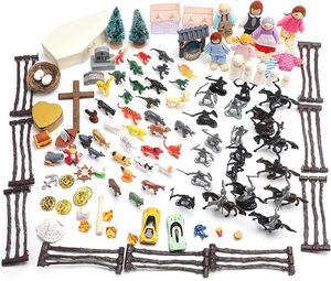 Kit de Inicio para Mesa de Arena de Materiales de Construcción y Bienes Raíces - Kit de Juego Terapéutico Portátil con 123 Modelos en Miniatura (Temáticas Religiosas y de Fantasía) - Product Image 1