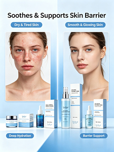 Sérum facial au peptide bleu en vrac OEM |   Soins de la peau à étiquette privée, texture douce hydratante, booste la brillance de la peau - Product Image 5