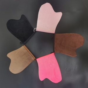 OEM y ODM, aplicador de bronceado con logotipo personalizado, guantes de bronceado impermeables, aplicación uniforme, manoplas de mano autobronceadoras de terciopelo suave de lujo - Product Image 3