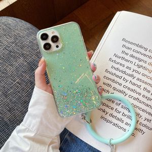 Coque de téléphone en silicone scintillante pour realme 9 pro, étui de luxe vert, rose, noir, avec anneau chaîne - Product Image 5