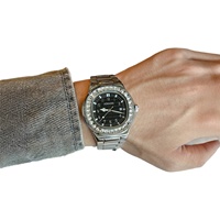 Nouvelle montre pour homme 2026, calendrier grenade, haut de gamme, décontractée, incrustée de diamants, simple, style rétro, mouvement à quartz