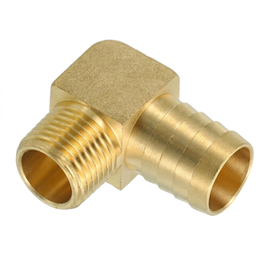 Coudière flexible haute pression en laiton massif, raccord mâle BSP, sur mesure, 90° (AOL-058) - Product Image 1