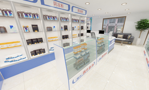 Vitrine en bois pour magasin de pharmacie, Design d'intérieur, magasin médical de détail, présentoir de médicaments, meubles pour pharmacie - Product Image 2