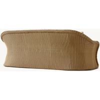 Ensemble de canapés en rotin PE moderne et luxueux avec tissu résistant aux intempéries et coussins amovibles pour meubles de jardin