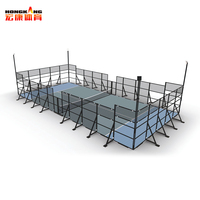 Terrain de tennis panoramique sur mesure 10*20 m, équipement sportif ODM, terrain de padel mobile avec toit électrique