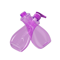 Flacon pompe à lotion incurvé en PETG gaufré Choebe, écologique, avec logo personnalisé, pour gel douche, après-shampoing et soins de la peau