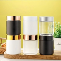 Bouteilles cosmétiques 200 ml pour crème corporelle, pots en PET transparents noirs et blancs pour bougies 200 g avec couvercle métallique noir et or rose, échantillon gratuit, décalcomanie offerte