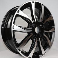 Nouvelle jante en alliage noir brillant de 15 pouces 4*100 4 trous CB 54,1 mm pour pièces automobiles de luxe sur mesure