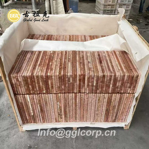 Màu đỏ <span class=keywords><strong>travertine</strong></span> đá tự nhiên đá gạch Dải mô hình pháp lát sân vườn đá gạch - Product Image 6