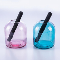 Nouvelle conception, flacon d'huile essentielle en verre de 200 ml, vide, multicolores, forme unique, parfum, aromathérapie