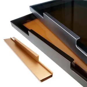 Bingkai Alu Ekstrusi Modern Profil Aluminium Rangka Kabinet Dapur untuk Pintu Dapur Kaca