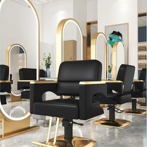 เก้าอี้ตัดผมปรับระดับได้ 360 องศา ดีไซน์ทันสมัย ผลิตจากพลาสติก สำหรับร้านเสริมสวยและร้านตัดผม  มีจำหน่าย - Product Image 3