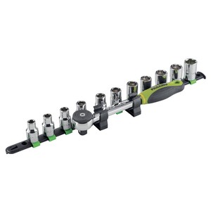 FASANO <b>Socket</b> Wrench Set 12pc Metric Chrome Vanadium Steel With <b>Ratchet</b> Handle For Auto Repair - Product Image 1