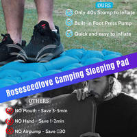 Vente en gros de matelas gonflables pour le camping avec oreiller imperméable et confortable matelas gonflable pour le couchage