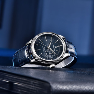 นาฬิกาควอทซ์ผู้ชาย Pagani Design รุ่น PD-1689 ปฏิทินแบบอนาล็อก ตัวเรือนสแตนเลส สายหนังสีดำ กันน้ำ 200 เมตร - Product Image 3