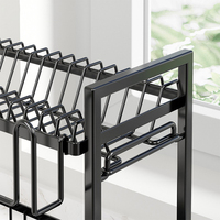 Multifunktion ales zweistufiges Geschirr regal Abnehmbare Metall regale für die Installation von Küchen ständern