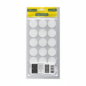 Almohadillas Redondas Autoadhesivas de Fieltro No Tejido Blanco de 35 mm para Patas de Muebles - Product Image 2