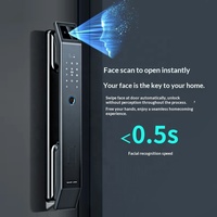 Cerradura Inteligente Tuya DF-14 con Reconocimiento Facial y Huella Dactilar, Memoria en la Nube, Aleación de Aluminio, Puerta de Entrada Antirrobo, Control Remoto por Wi-Fi
